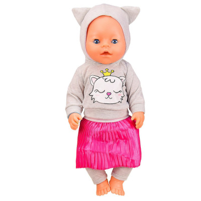 Дитяча лялька-пупс BL037 в зимовому одязі, пустушка, горщик, пляшечка