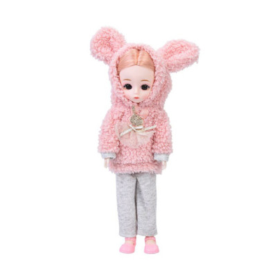 Дитяча іграшкова лялька F0322(Pink-1) шарнірна розмір 29 см