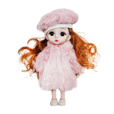 Дитяча лялька у береті C14 шарнірна, 15 см