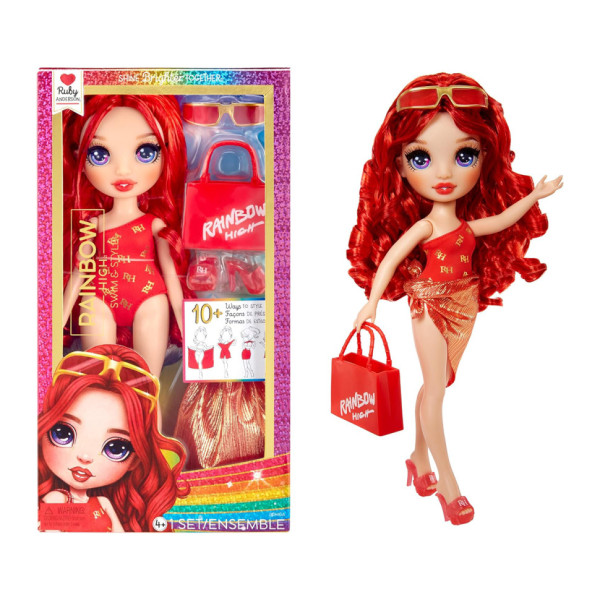 Лялька дитяча Рубі Rainbow High 507277 серії "Swim & Style" з аксесуарами Лялька дитяча Рубі Rainbow High 507277 серії "Swim & Style" з аксесуарами