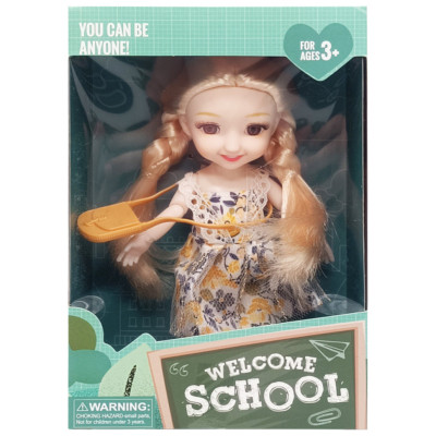 Дитяча лялька "Welcome School" YL605-7/9/10 з сумочкою Жовтий Дитяча лялька "Welcome School" YL605-7/9/10 з сумочкою Жовтий