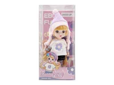 Лялька шарнірна для дівчаток Funny EBO DH2368B(Violet) 15 см