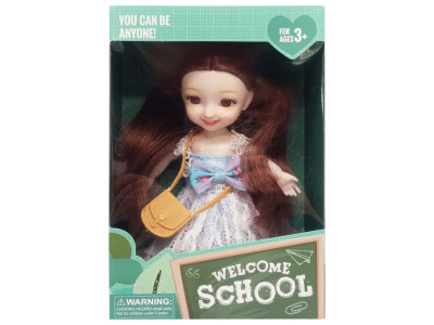 Дитяча лялька "Welcome School" YL605-7/9/10 з сумочкою Синій