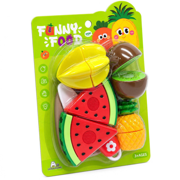 Ігровий набір продуктів на липучці Funny Food 228R5-10 з ножем та дощечкою
