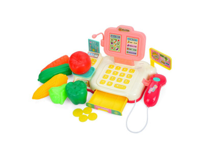 Дитячий ігровий касовий апарат 682-2A-2B(Pink) сканер гроші продукти Дитячий ігровий касовий апарат 682-2A-2B(Pink) сканер гроші продукти