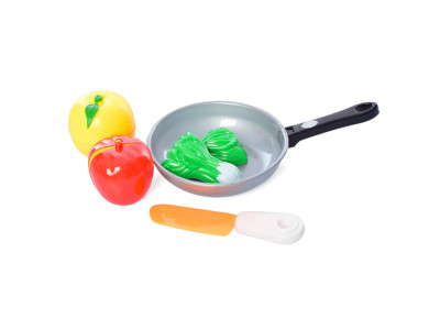 Ігровий набір Продукти в сковорідці 4013D-3 лимон яблуко латук