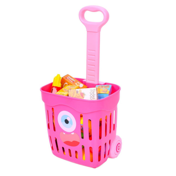 Дитячий візок із продуктами 35631(Pink) 49 продуктів Дитячий візок із продуктами 35631(Pink) 49 продуктів