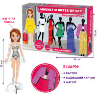 Настільна магнітна гра "Fashion story" ML4032-08 EN магнітна лялька 27 магнітів Настільна магнітна гра "Fashion story" ML4032-08 EN магнітна лялька 27 магнітів