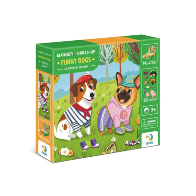 Розвиваюча магнітна гра одягалка "Кумедні пси" 200278 30 елементів Розвиваюча магнітна гра одягалка "Кумедні пси" 200278 30 елементів