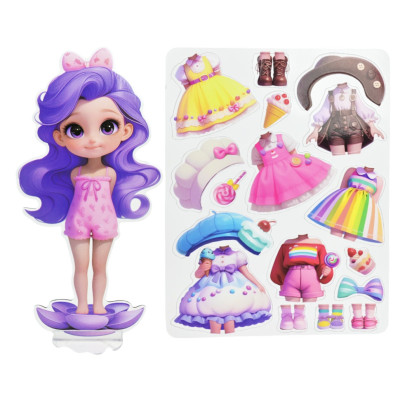 Дитячий набір для творчості "Магнітний гардероб" 8886-1 одяг та аксесуари Дитячий набір для творчості "Магнітний гардероб" 8886-1 одяг та аксесуари