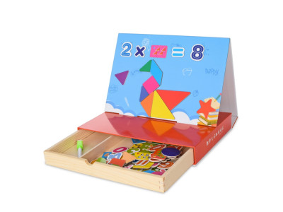 Дерев'яна розвиваюча іграшка Дощечка MD 1852-2 магнітна для малювання