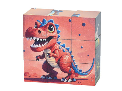 Дитячий магнітний кубік-пазл "Дракони-динозаври" CL325-1 3 х 3