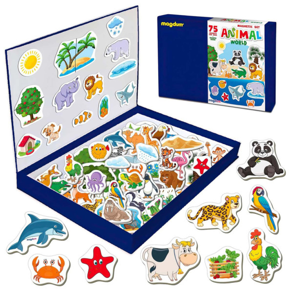 Набір магнітів Світ тварин Велика магнітна історія ML4032-05 EN 75 магнітів Набір магнітів Світ тварин Велика магнітна історія ML4032-05 EN 75 магнітів