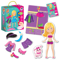 Дитяча магнітна одягалка "Меган і Поллі" VT3702-11 39 магнітних елементів