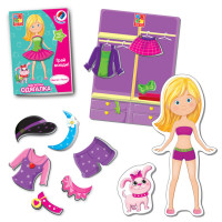 Дитяча магнітна одягалка "Меган і Поллі" VT3702-11 39 магнітних елементів