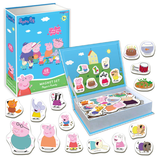 Набір магнітів "Магнітна історія Сім'я Пеппи" МЕ 5031-15 68 магнітних деталей Набір магнітів "Магнітна історія Сім'я Пеппи" МЕ 5031-15 68 магнітних деталей