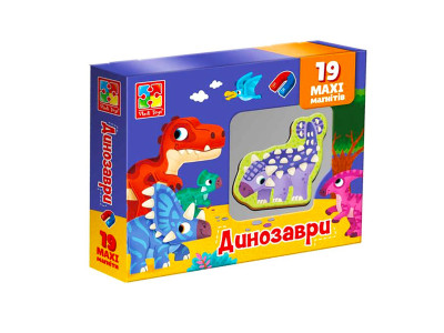 Набір магнітів MAXI "Динозаври" Vladi Toys VT3106-23 19 шт