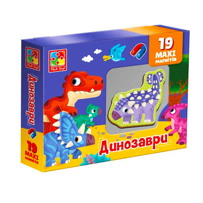 Набір магнітів MAXI "Динозаври" Vladi Toys VT3106-23 19 шт