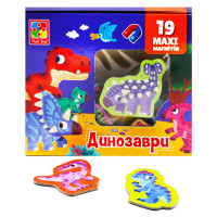 Набір магнітів MAXI "Динозаври" Vladi Toys VT3106-23, 19 шт