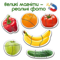 Набір магнітів Baby puzzle "Фрукти та овочі" ML4031-25 EN 6 картинок