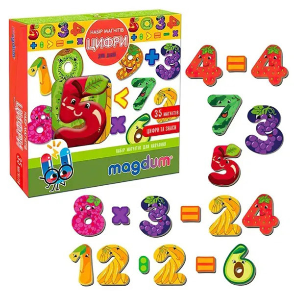 Набір магнітів Цифри ML4031-37 35 магнітів Набір магнітів Цифри ML4031-37 35 магнітів