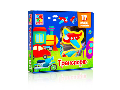 Набір магнітів MAXI "Транспорт" Vladi Toys VT3106-26 17 шт