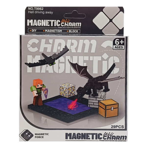 Дитячий магнітний конструктор Minecraft 9962 29 деталей