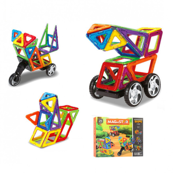 Магнітний конструктор Транспорт LT3005 25 деталей Магнітний конструктор Транспорт LT3005 25 деталей