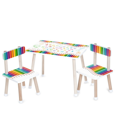Дитячий столик M 501-21 стільниця 60 х 40 см 2 стільчики