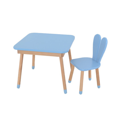 Столик зі стільчиком 04-027BLAKYTN-TABLE зайчик пастельно синій