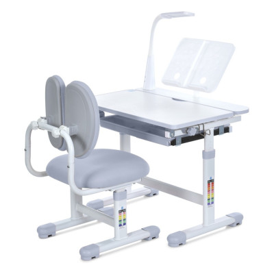 Парта учнівська M 6136-11 підставка для книги, лампа