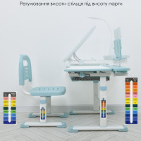 Дитяча Парта M 4428-12 блакитний зі стільчиком