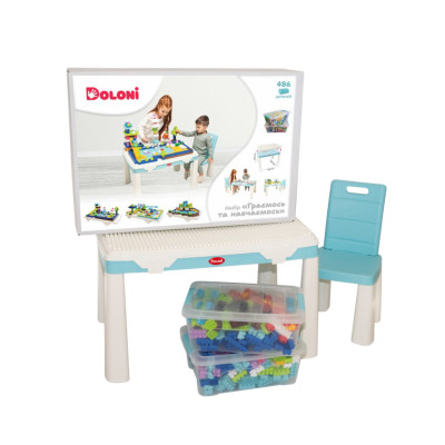 Дитячий набір "Граємось та навчаємось" 04660/7 в наборі стіл стілець конструктор