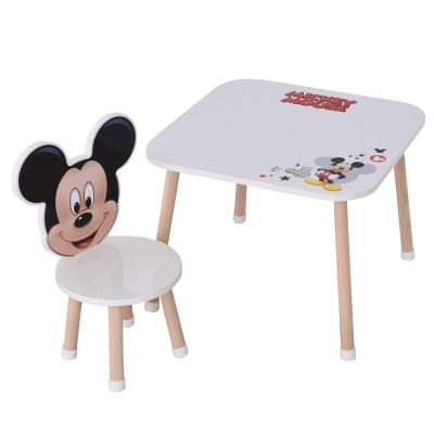 Деревяний дитячий столик M 502-8-3 зі стільчиком