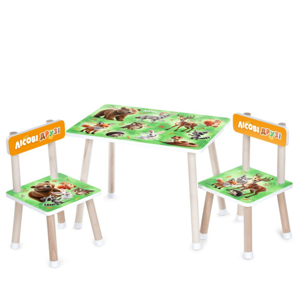 Дитячий Столик M 501-3 стільниця 60 х 40 см 2 стільчики
