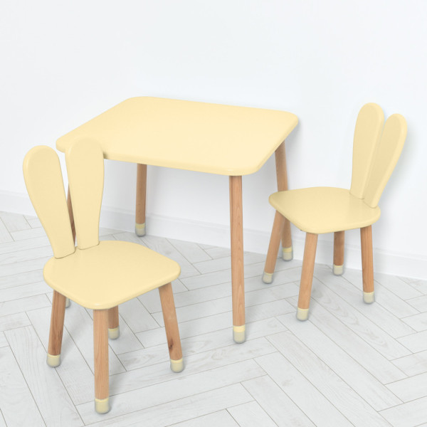Дитячий столик 04-025BEIGE зі стільцем бежевий Дитячий столик 04-025BEIGE зі стільцем бежевий