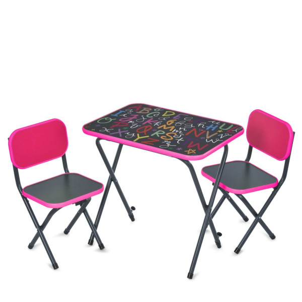 Дитячий Столик Alphabet Alphabet малиновий складаний стільниця 60 х 40 см