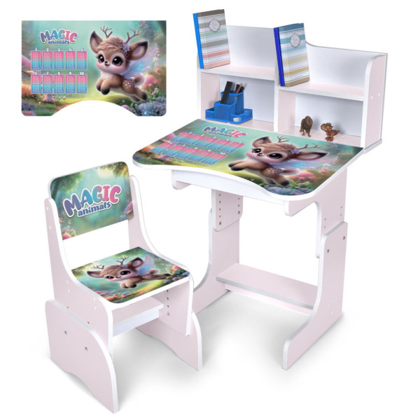 Дитяча Парта "Magic Animals" N 2071-27-7 дерево зі стільчиком Дитяча Парта "Magic Animals" N 2071-27-7 дерево зі стільчиком