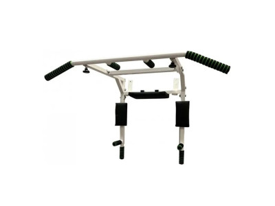 Турнік-бруси настінний Iron 4 в 1 з м'якими ручками білий NE-TR-4W