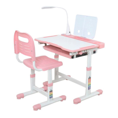 Дитяча Парта M 5068-8-2 зі стільцем рожевий підставка для книги