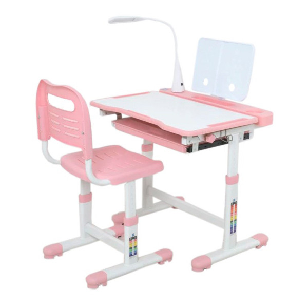 Дитяча Парта M 5068-8-2 зі стільцем, рожевий, підставка для книги Дитяча Парта M 5068-8-2 зі стільцем, рожевий, підставка для книги
