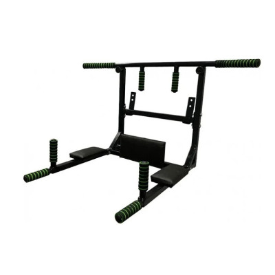 Турнік-бруси настінний Iron 4 в 1 з мякими ручками чорний NE-TR-4B