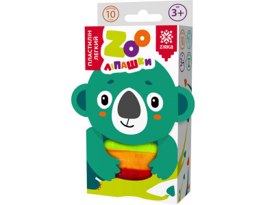 Пластилін легкий ZOOлипашки Коала" ZIRKA 140215 (10 різнокольорових стиків по 6 г)