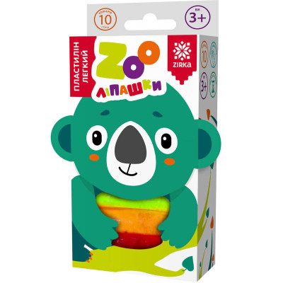 Пластилін легкий ZOOлипашки Коала" ZIRKA 140215 (10 різнокольорових стиків по 6 г)