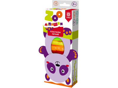 Пластилін легкий ZOOлипашки "Панда" ZIRKA 140214 (14 різнокольорових стиків по 6 г)