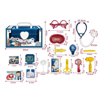 Іграшковий набір лікаря 8812-1, шприц, стетоскоп, окуляри, аксесуари