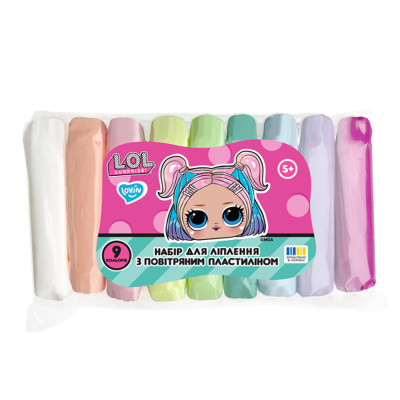 Набір для ліплення з повітряним пластиліном L.O.L. Surprise! LOL70194 9 кольорів пастель