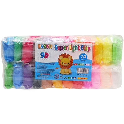 Набір для ліплення з повітряним пластиліном BK-1324 24 кольори
