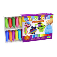 Набір для ліплення з повітряним пластиліном Elastic Clay 70140 20 стиків Набір для ліплення з повітряним пластиліном Elastic Clay 70140 20 стиків