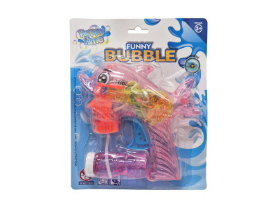 Пістолет з мильними бульбашками Дельфінчик 2568(Pink) механічний на блістері